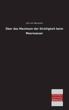 portada Uber das Maximum der Dichtigkeit Beim Meerwassers (en Alemán)