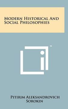 portada modern historical and social philosophies (en Inglés)