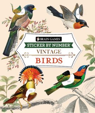 portada Brain Games - Sticker by Number - Vintage: Birds (in English)