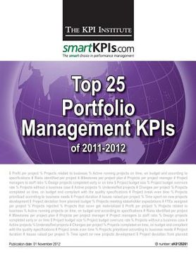 portada Top 25 Portfolio Management KPIs of 2011-2012 (en Inglés)