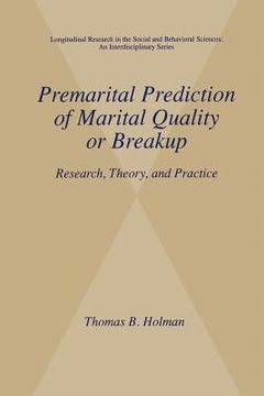 portada Premarital Prediction of Marital Quality or Breakup: Research, Theory, and Practice (en Inglés)