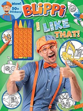 portada Blippi: I Like That! Blippi Coloring Book With Crayons [With 50+ Stickers] 