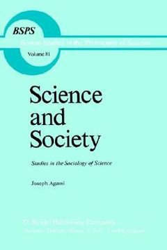 portada science and society. studies in the sociology of science (en Inglés)