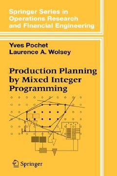 portada production planning by mixed integer programming (en Inglés)