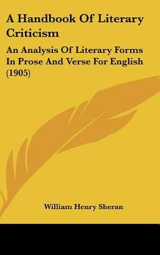 portada a handbook of literary criticism: an analysis of literary forms in prose and verse for english (1905)
