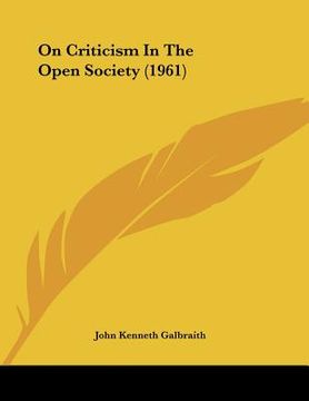 portada on criticism in the open society (1961)
