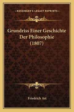 portada Grundriss Einer Geschichte Der Philosophie (1807) (en Alemán)