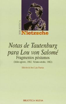 portada Notas de Tautenburg Para lou von Salome