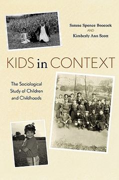 portada kids in context: the sociological study of children and childhoods (en Inglés)