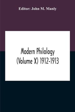portada Modern Philology (Volume X) 1912-1913 (en Inglés)