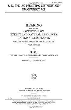 portada S. 33, the LNG Permitting Certainty and Transparency Act