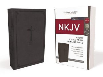 portada Nkjv, Value Thinline Bible, Large Print, Leathersoft, Black, red Letter Edition, Comfort Print: Holy Bible, new King James Version 