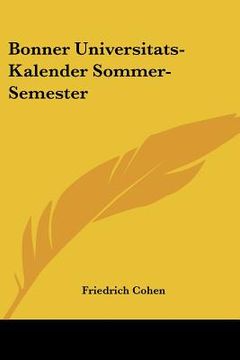 portada bonner universitats-kalender sommer-semester (in English)