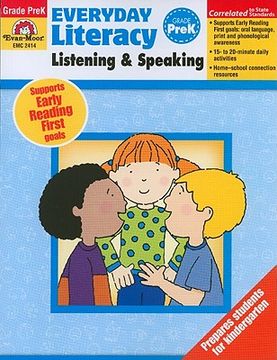 portada everyday literacy listening and speaking, grade prek (en Inglés)