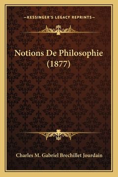 portada Notions De Philosophie (1877) (en Francés)