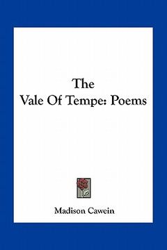 portada the vale of tempe: poems (en Inglés)