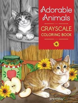 portada Adorable Animals Grayscale Coloring Book