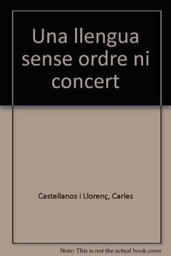 portada Llengua sense ordre ni concert