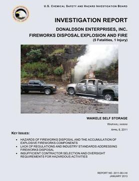 portada Investigation Report: Donaldson Enterprises, Inc. Fatal Fireworks Disassembly Explosion and Fire