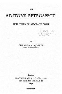 portada An Editor's Retrospect, Fifty Years of Newspaper Work