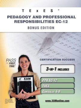 portada Texes Pedagogy and Professional Responsibilities Ec-12 Bonus Edition: Ppr Ec-12, Thea, Generalist 4-8 111 Teacher Certification Study Guide (en Inglés)