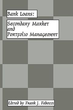 portada bank loans: secondary market and portfolio management