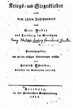 portada Kriegs- und Siegeslieder aus dem 15ten Jahrhundert (in German)