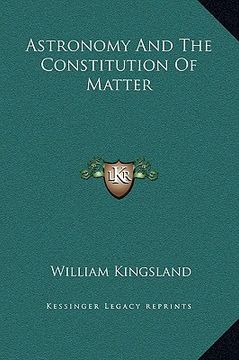 portada astronomy and the constitution of matter