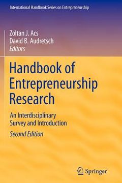 portada handbook of entrepreneurship research