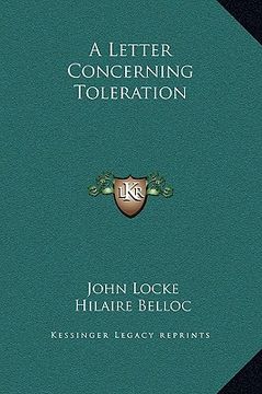 portada a letter concerning toleration (en Inglés)