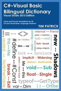 portada C#-Visual Basic Bilingual Dictionary: Visual Studio 2015 Edition