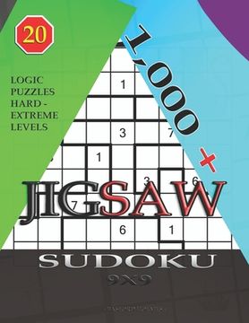 portada 1,000 + sudoku jigsaw 9x9: Logic puzzles hard - extreme levels (en Inglés)