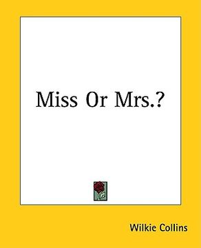 portada miss or mrs.? (in English)