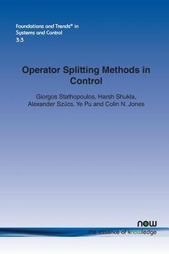 portada Operator Splitting Methods in Control (en Inglés)