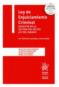 Libro Ley De Enjuiciamiento Criminal Estatuto De La Víctima Del Delito ...