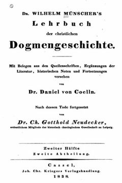 portada Dr. Wilhelm Munscher's Lehrbuch der Christlichen Dogmengeschichte (German Edition)