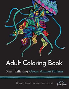 portada Adult Coloring Book: Ocean Animal Patterns (en Inglés)