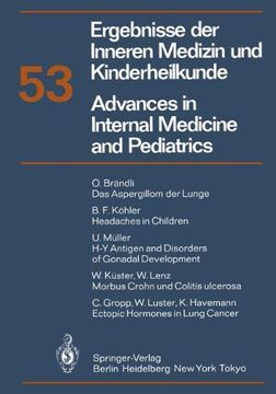portada ergebnisse der inneren medizin und kinderheilkunde/advances in internal medicine and pediatrics: neue foige (in English)