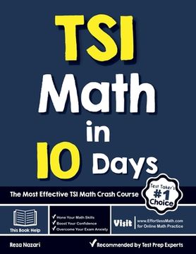 portada TSI Math in 10 Days: The Most Effective TSI Math Crash Course (en Inglés)