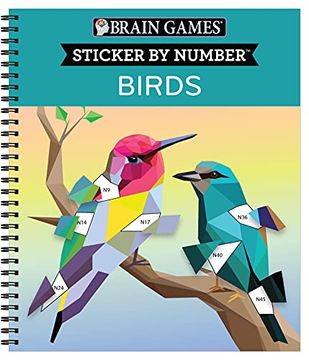 portada Brain Games - Sticker by Number: Birds (en Inglés)