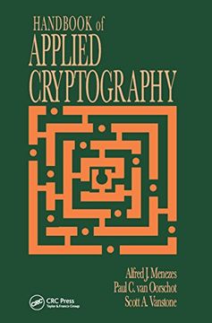 portada Handbook of Applied Cryptography (en Inglés)