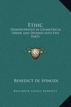 portada ethic: demonstrated in geometrical order and divided into five parts