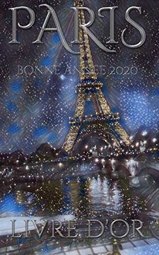 portada Paris Eiffel Tower Happy new Year Blank Pages 2020 Guest Book Cover French Translation (en Francés)