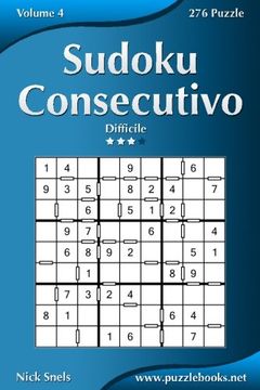 portada Sudoku Consecutivo - Difficile - Volume 4 - 276 Puzzle (en Inglés)