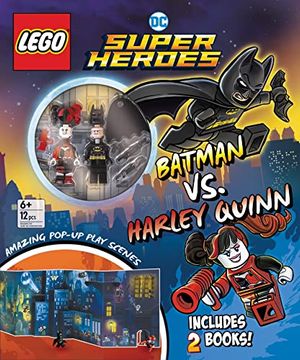 portada Lego(R) dc Super Heroes(Tm) Batman vs. Harley Quinn: Activity Book With fun Activities, Pop-Up Play Scene, and 2 Lego(R) Minifigures to Inspire Imagination and Creativity! (en Inglés)