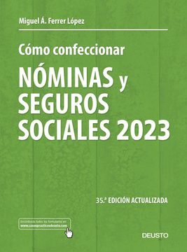 portada COMO CONFECCIONAR NOMINAS Y SEGUROS SOCIALES 2023