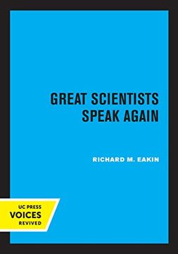 portada Great Scientists Speak Again (in English)