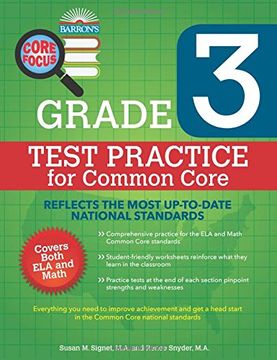 portada Grade 3 Test Practice for Common Core (Barron's Core Focus)