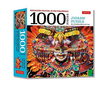 portada Masskara Festival, Philippines - 1000 Piece Jigsaw Puzzle: (Finished Size 24 in x 18 in) 