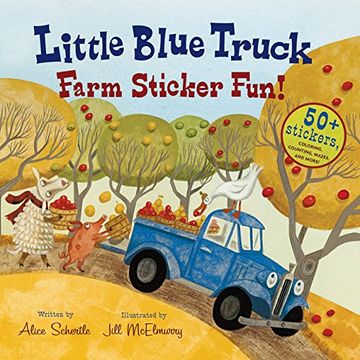 portada Little Blue Truck Farm Sticker Fun! (en Inglés)